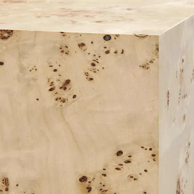 Tavolino da caffè quadrato Cosmos 36 in legno di radica - N/D