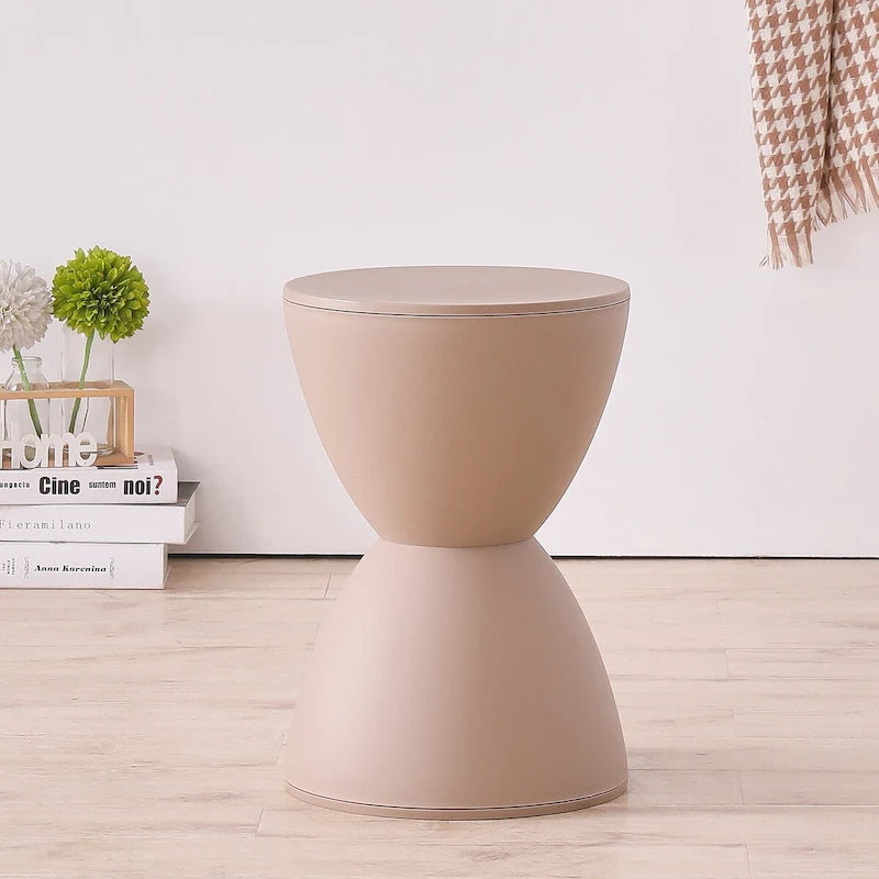 Tavolino laterale moderno con sgabello Prince, sgabello decorativo moderno e contemporaneo per accenti eleganti nella casa