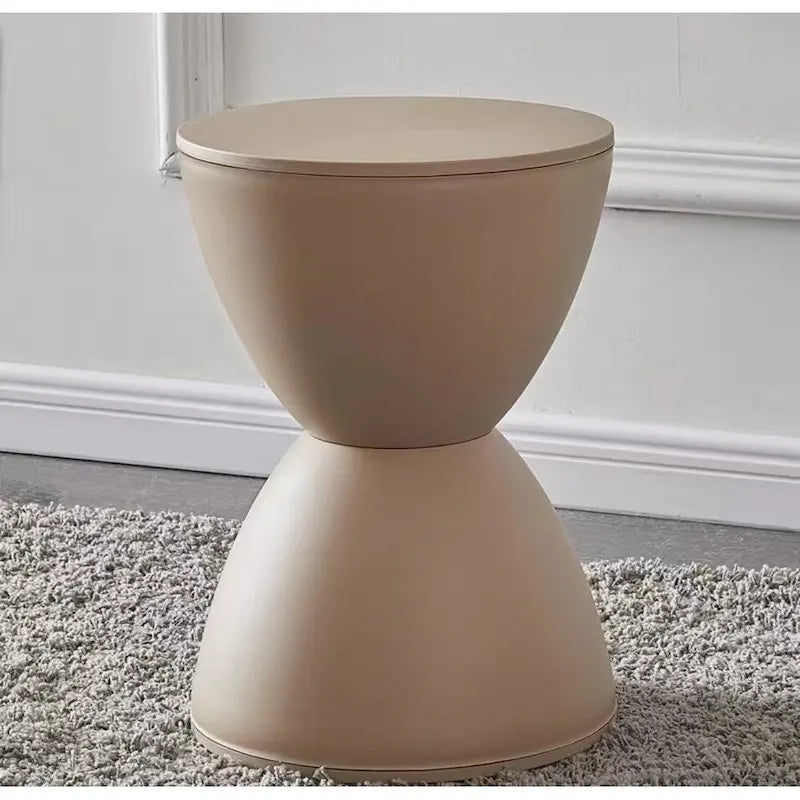 Tavolino laterale moderno con sgabello Prince, sgabello decorativo moderno e contemporaneo per accenti eleganti nella casa