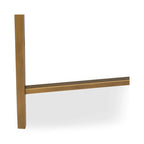 Consolle Macari Miki Art Déco in legno massello e pelle vegana con dettagli in ottone - 59 L x 16 P x 32,3 A