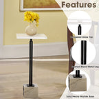 Tavolino da bar contemporaneo con piedistallo in marmo nero