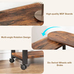 Tavolino girevole da divano con stazione di ricarica