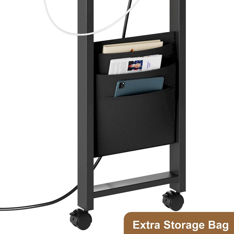 Tavolino girevole da divano con stazione di ricarica