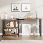 Tavolino girevole da divano con stazione di ricarica