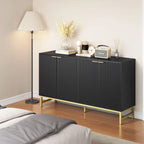 Credenza da cucina con tavolo da buffet JASIWAY con ante a motivo ondulato