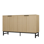 Credenza da cucina con tavolo da buffet JASIWAY con ante a motivo ondulato