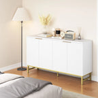 Credenza da cucina con tavolo da buffet JASIWAY con ante a motivo ondulato