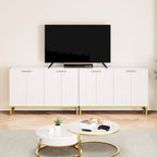 Credenza da cucina con tavolo da buffet JASIWAY con ante a motivo ondulato