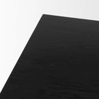 Tavolino da caffè Tabor in legno naturale con cascata in rovere nero - 53,0 L x 30,0 W x 18,0 H