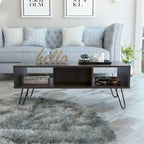 Tavolino da caffè rettangolare Newport a 2 ripiani bianco