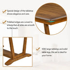 Set da pranzo rustico da 5 pezzi: tavolo in legno massello con base a cavalletto, tavolo da pranzo rettangolare da 59 pollici e 4 sedie imbottite