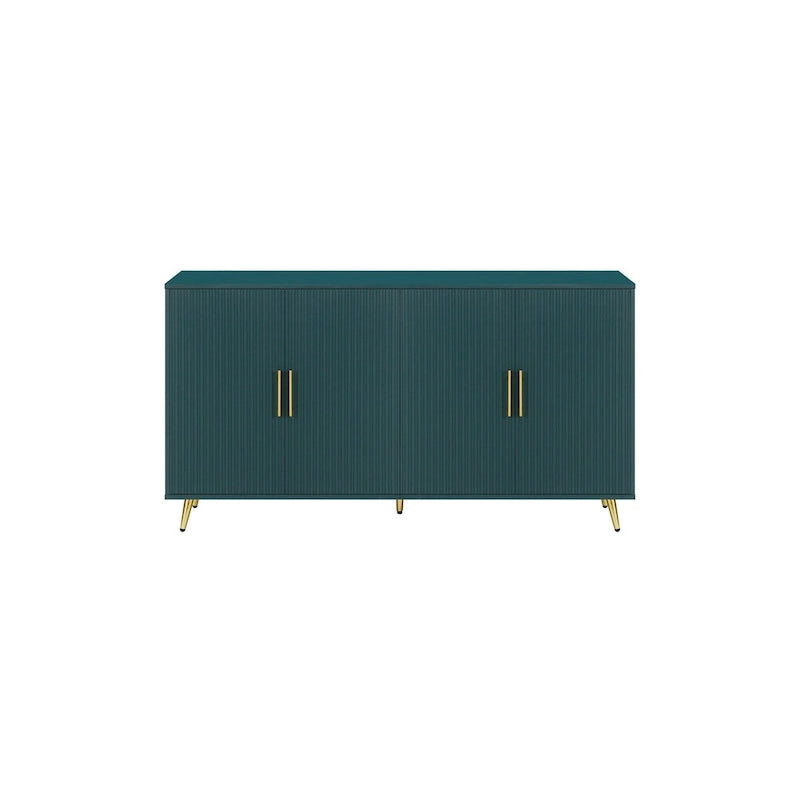 Mobiletto portaoggetti Accent in legno con quattro ante e ripiani regolabili