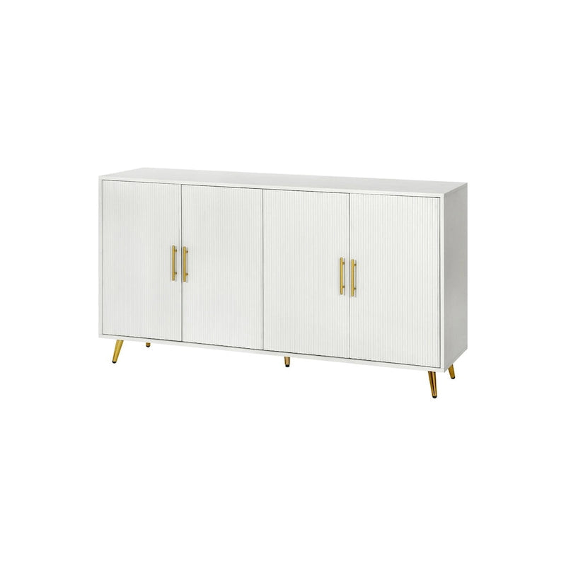 Mobiletto portaoggetti Accent in legno con quattro ante e ripiani regolabili