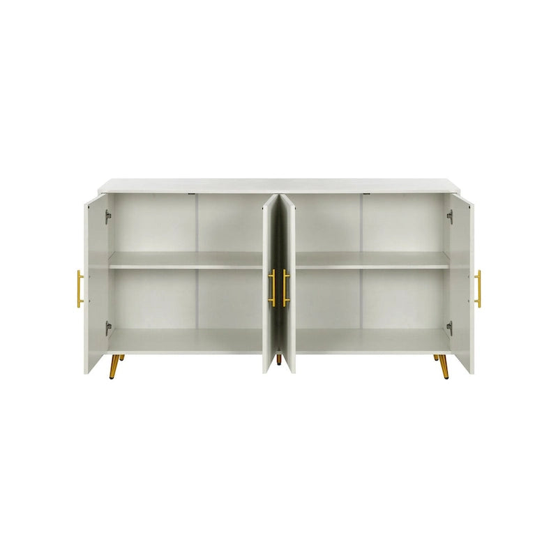 Mobiletto portaoggetti Accent in legno con quattro ante e ripiani regolabili