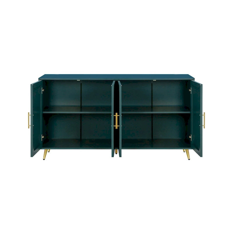 Mobiletto portaoggetti Accent in legno con quattro ante e ripiani regolabili