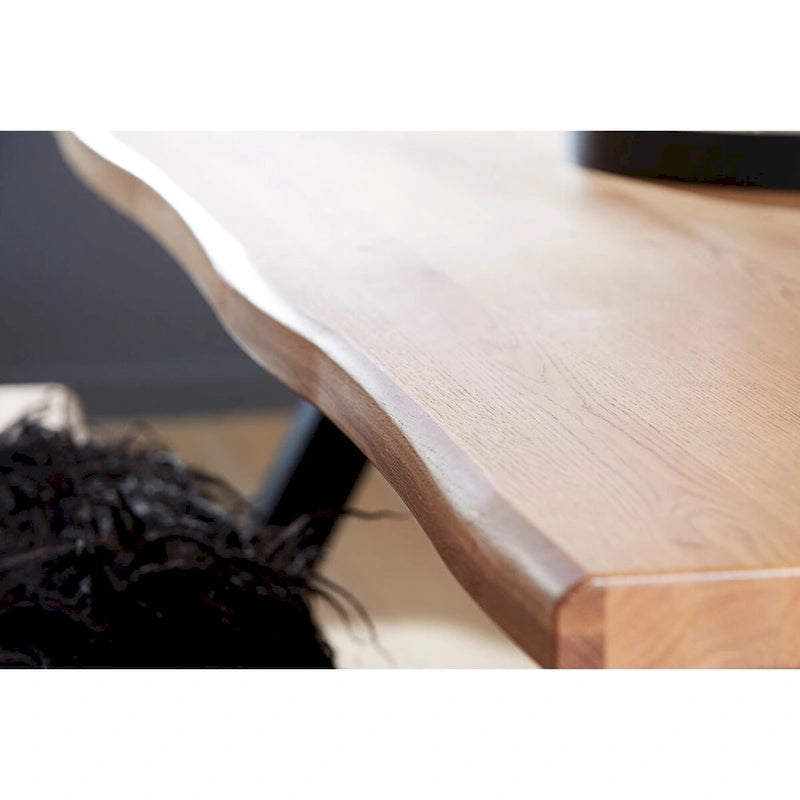 Tavolo da pranzo scandinavo con bordo ondulato Rye Studio - 39,4 L x 82,625 P x 29,5 A