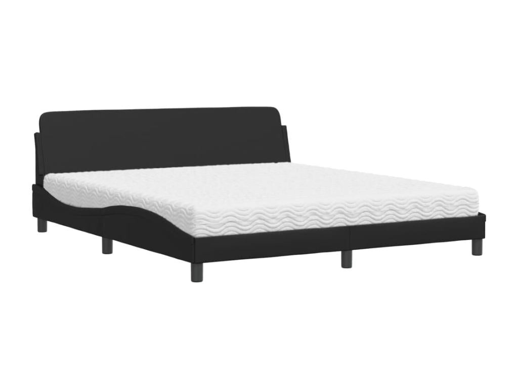 Materasso in similpelle nera, 180 x 200 cm