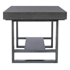 Tavolo da pranzo Wilson Grey in legno con altezza del bancone e contenitore