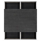 Tavolo da pranzo Wilson Grey in legno con altezza del bancone e contenitore