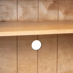 Credenza retrò grande a 4 ante con maniglie in metallo e ripiani regolabili per cucina, sala da pranzo e soggiorno