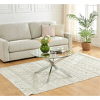 Tavolino da caffè rotondo 35,4 con piano in vetro