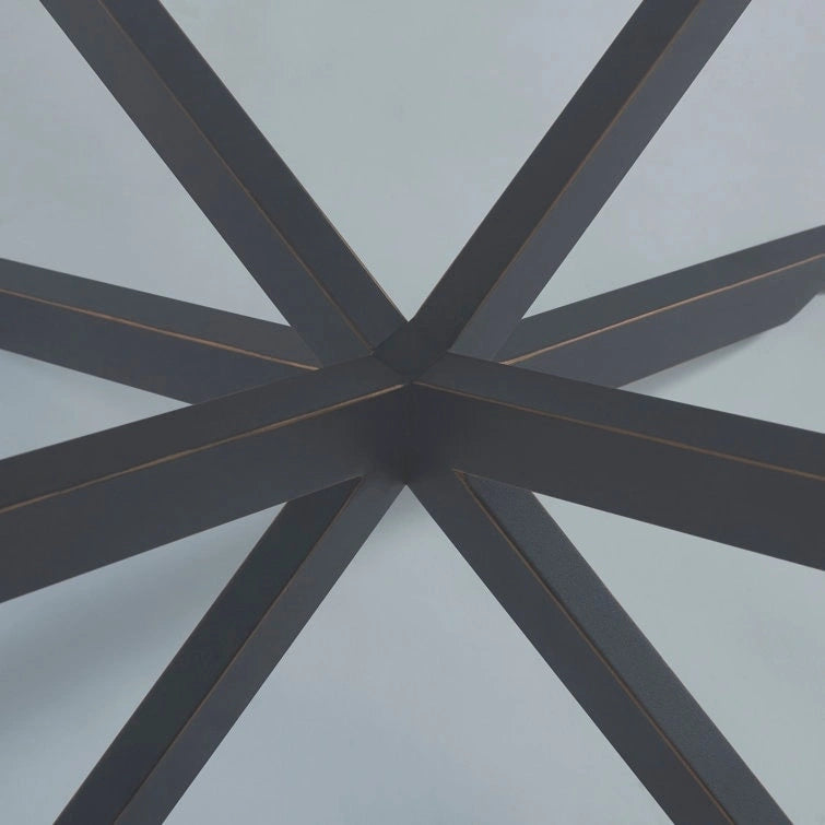 Tavolino da caffè rotondo 35,4 con piano in vetro