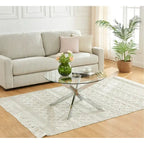 Tavolino da caffè rotondo 35,4 con piano in vetro