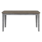 Set da pranzo in stile rustico da 7 pezzi, tavolo classico e 6 sedie con schienale alto per sala da pranzo