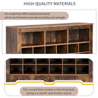 Consolle 24 Shoe Cubby, scarpiera con base curva, credenza versatile di alta qualità per corridoio, camera da letto, soggiorno