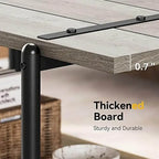 Tavolino da caffè in legno grande a 2 livelli con ripiano Farmhouse 41