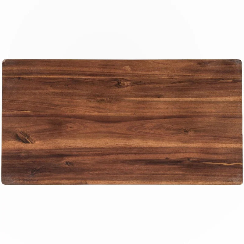 Set da pranzo rustico in legno massello da 3 pezzi, 45 cm, in blocco da macellaio