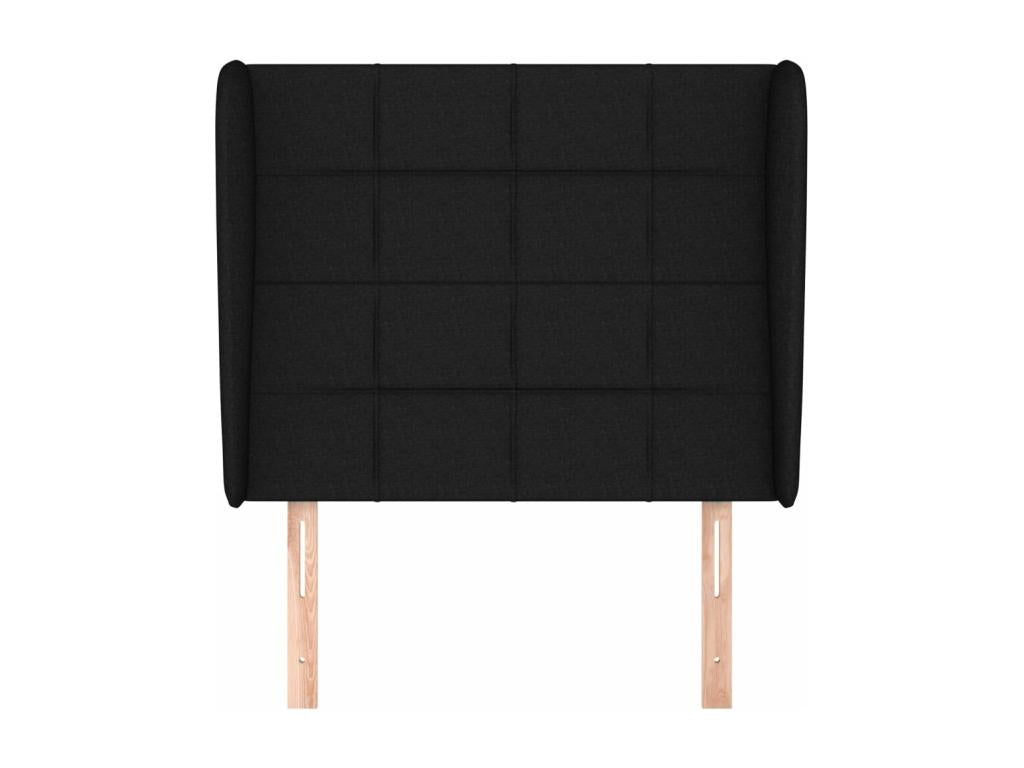 Letto in tessuto nero, 103 x 23 x 118 cm