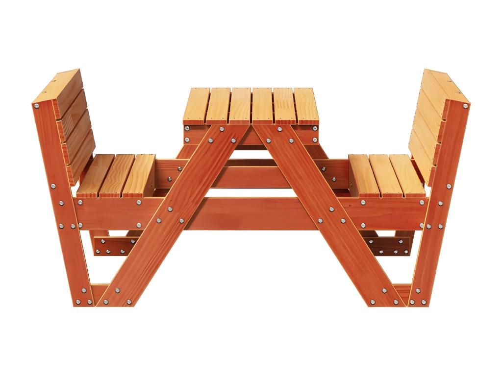 Tavolo in legno massello marrone