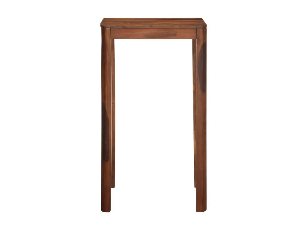 Tavolo in legno massello marrone, 60 x 60 x 107 cm