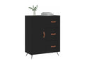 Credenza in legno ingegnerizzato nero, 69,5 x 34 x 90 cm