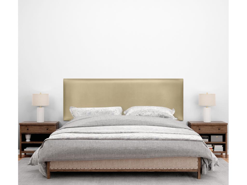 Letto in pelle gialla, 160 x 50 cm