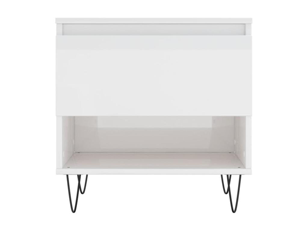 Tavolino da caffè in legno ingegnerizzato bianco, 50 x 46 x 50 cm