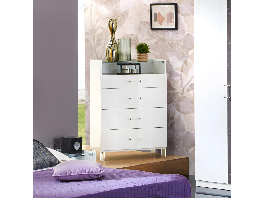 Comò in marmo bianco