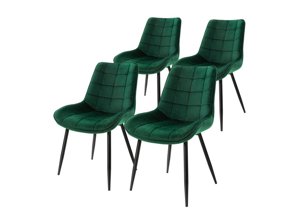 Sedia in velluto verde