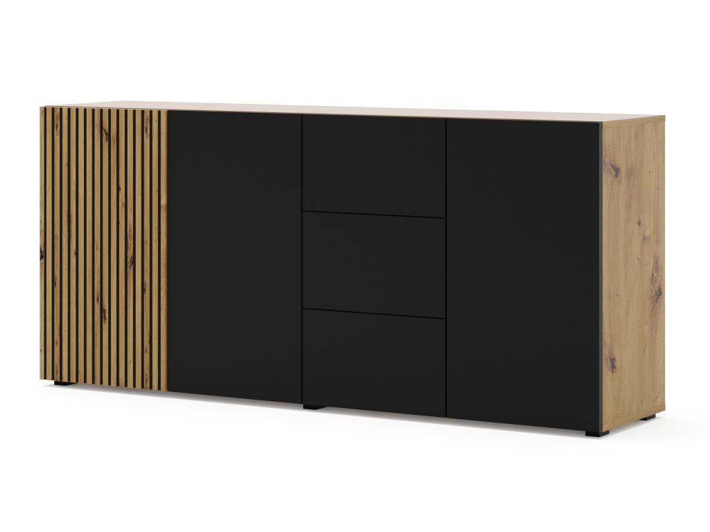 Cassettiera nera, 180 x 42 x 82 cm