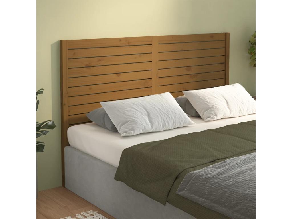 Letto in legno massello marrone, 126 x 4 x 100 cm