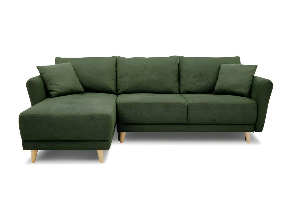 Divano letto in tessuto verde