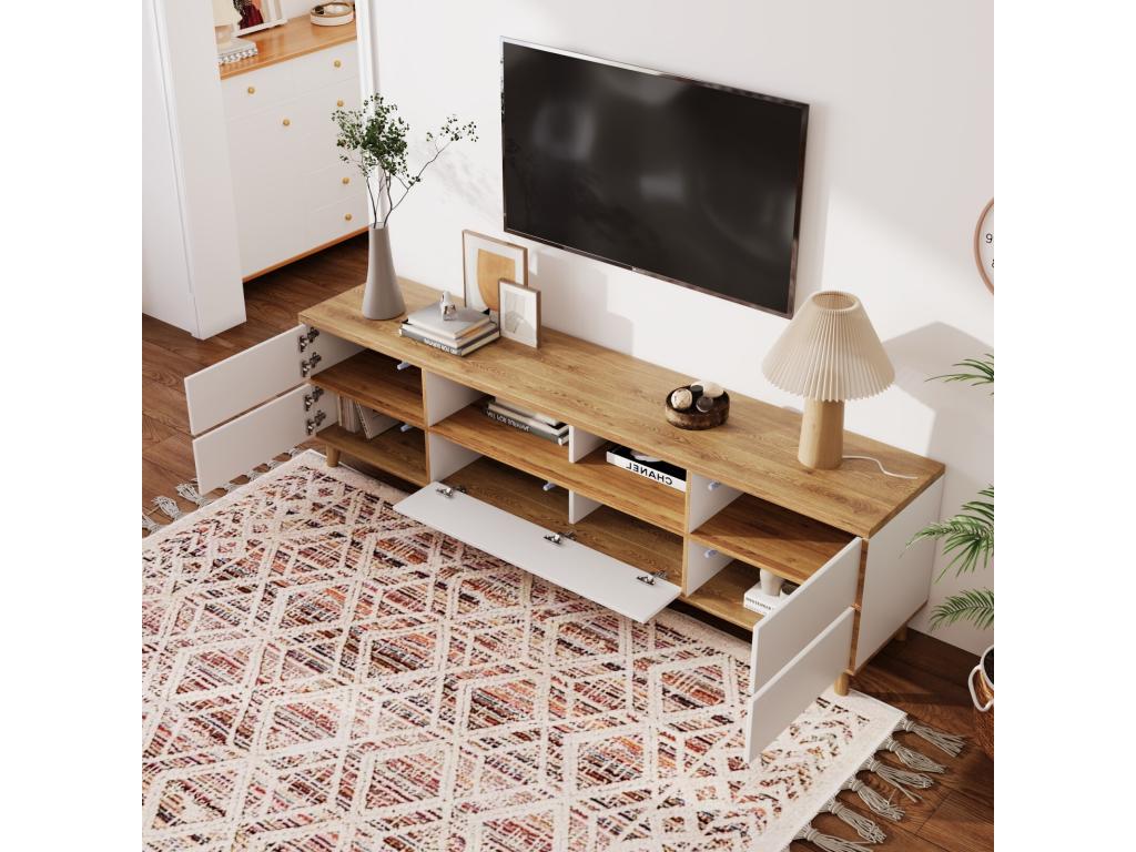 Mobile TV bianco, 175 x 37 x 51 cm