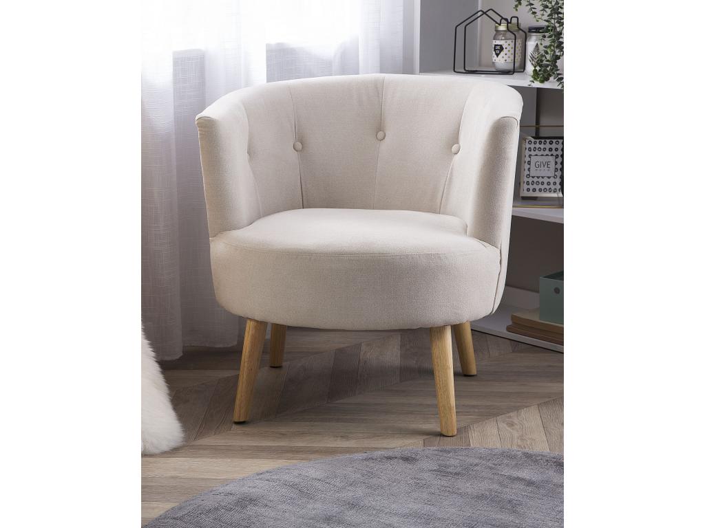 Poltrona in tessuto bianco