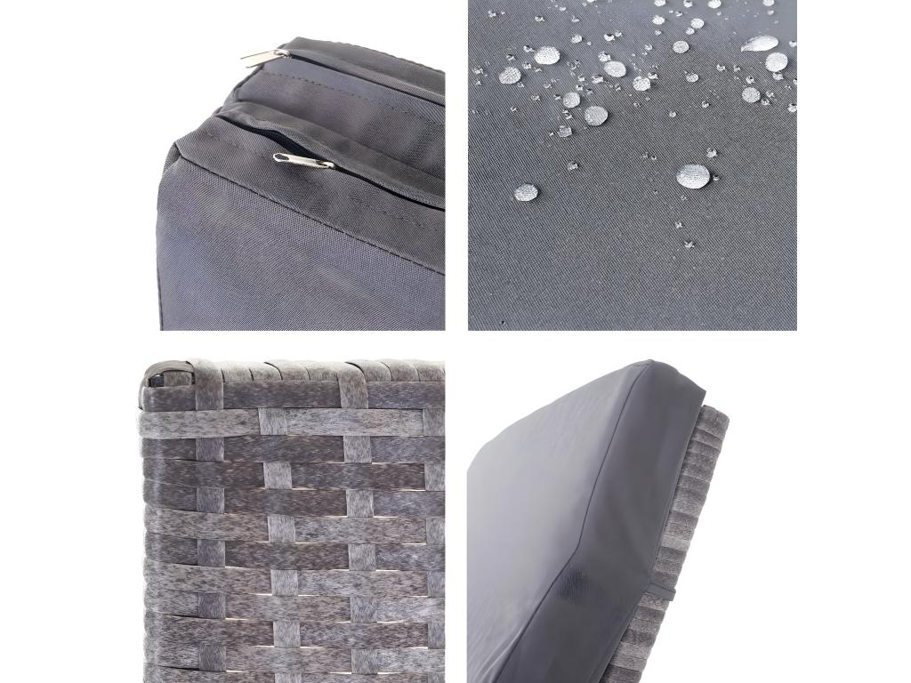 Chaise longue antracite