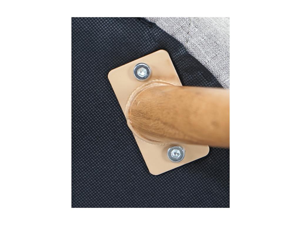 Poltrona in tessuto grigio