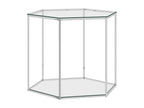 Tavolino da caffè in vetro, 60 x 53 x 50 cm