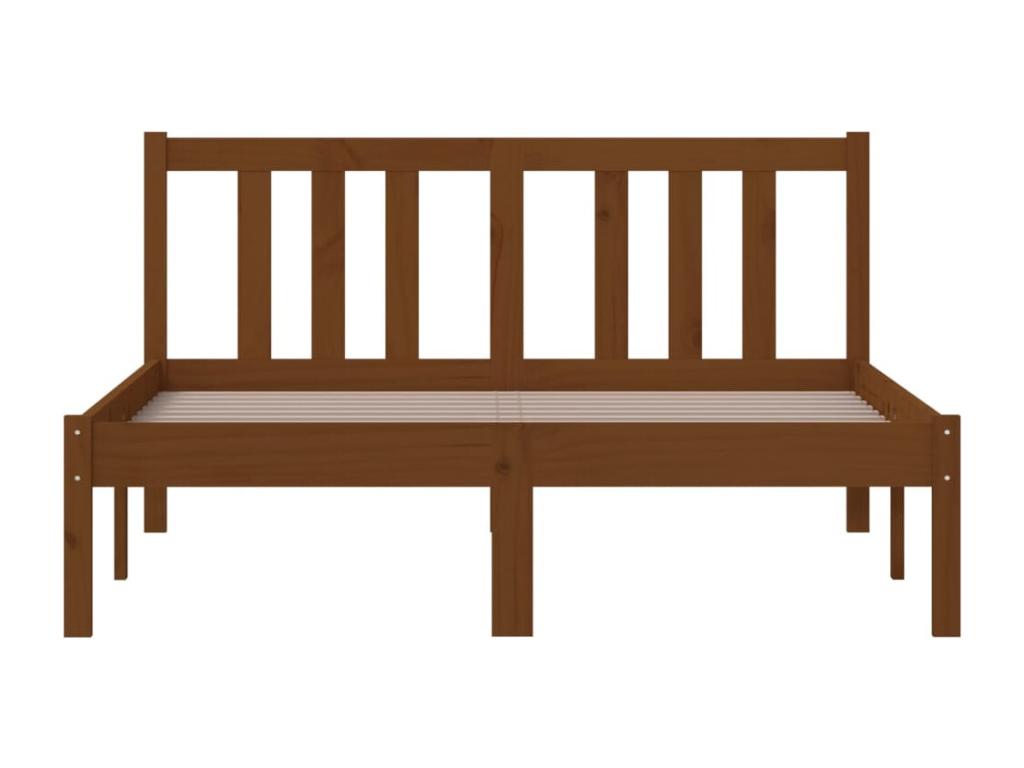 Struttura letto in legno massello marrone, 120 x 200 cm