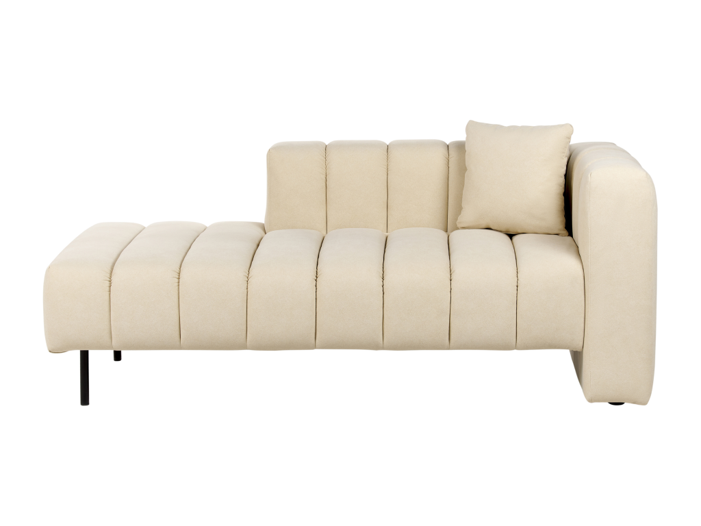 Chaise longue in pelle bianca