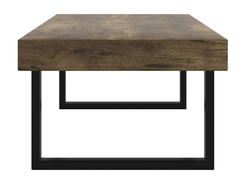 Tavolino da caffè in ferro marrone, 120 x 60 x 40 cm